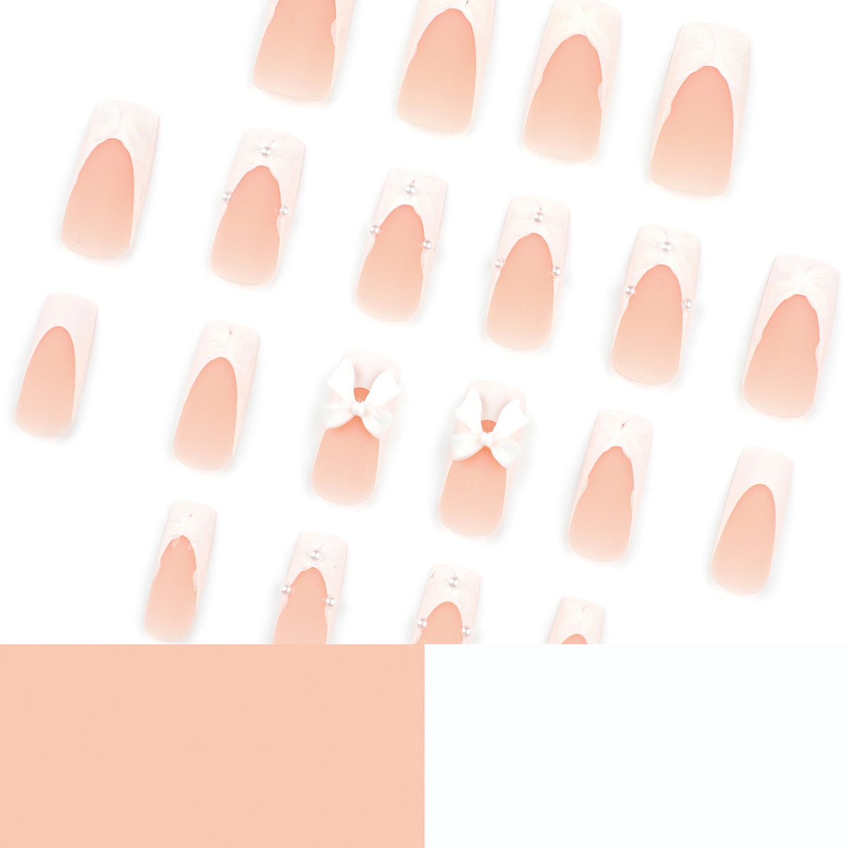Künstliche Nagelkunst mit Schleifendekor Brehn