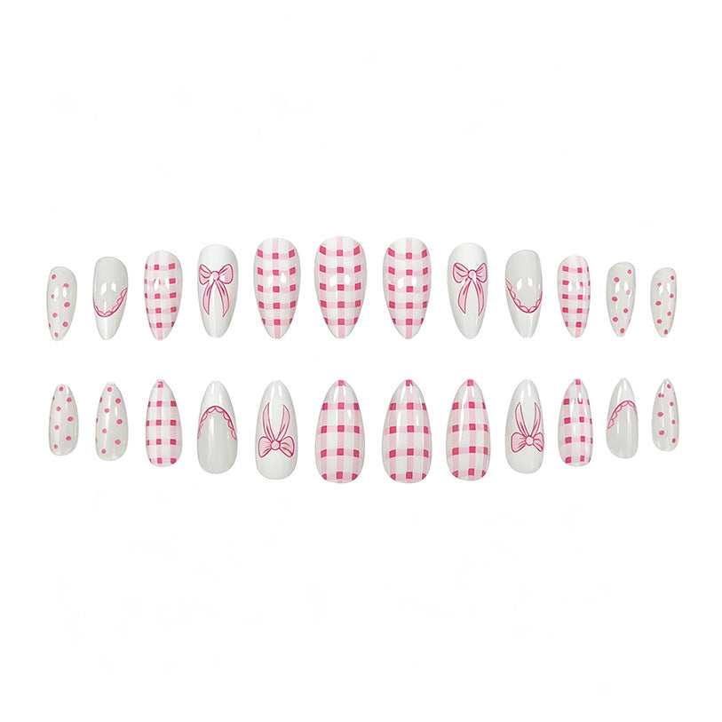 Dekorative Rosa Schleife Nagelkunst Verbesserungen Brehn