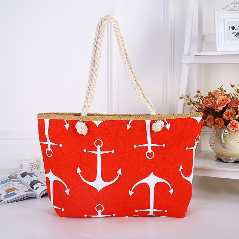 Große Segeltuchtasche mit Maritimem Ankerdesign Brehn