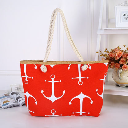 Große Segeltuchtasche mit Maritimem Ankerdesign Brehn