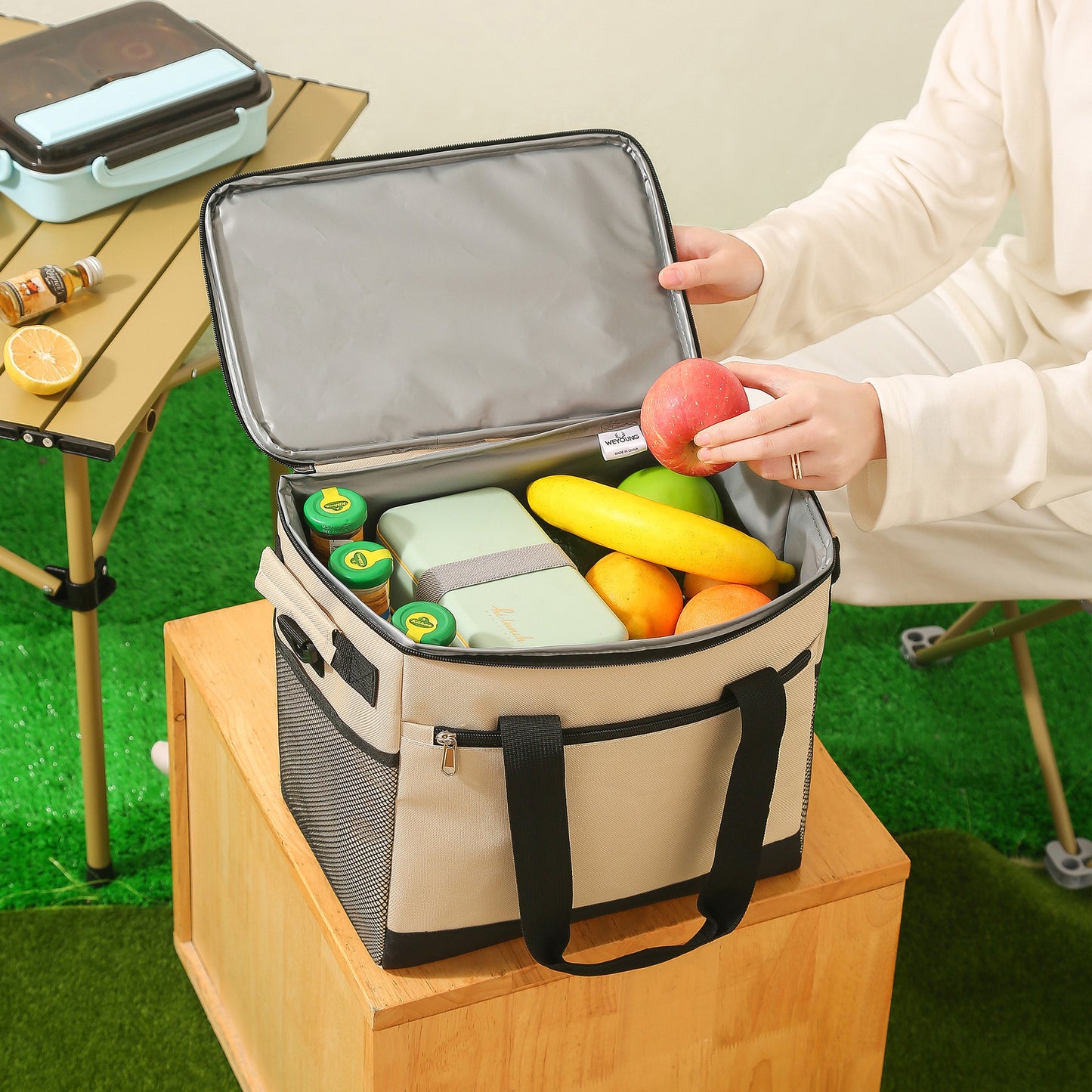 Damen Isolierte Picknicktasche mit großem Stauraum und praktischen Trageoptionen Brehn