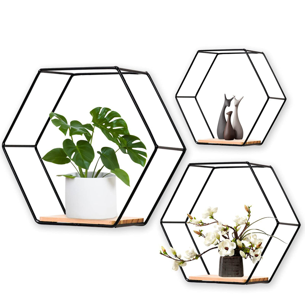 Hexagonale Wandmontage-Regal
