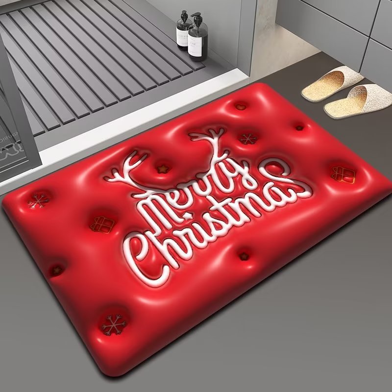 Weihnachtlich gestaltete Fußmatte Brehn