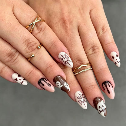 Halloween-Themen Press-On Nagelkunst Set Brehn