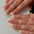 Tropische Muschel- und Blumen-Press-On-Nagelkunst Brehn