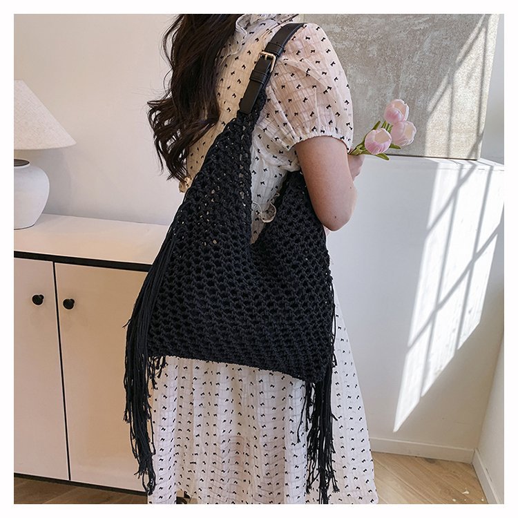 Hochwertige Makramee Schultertasche Brehn