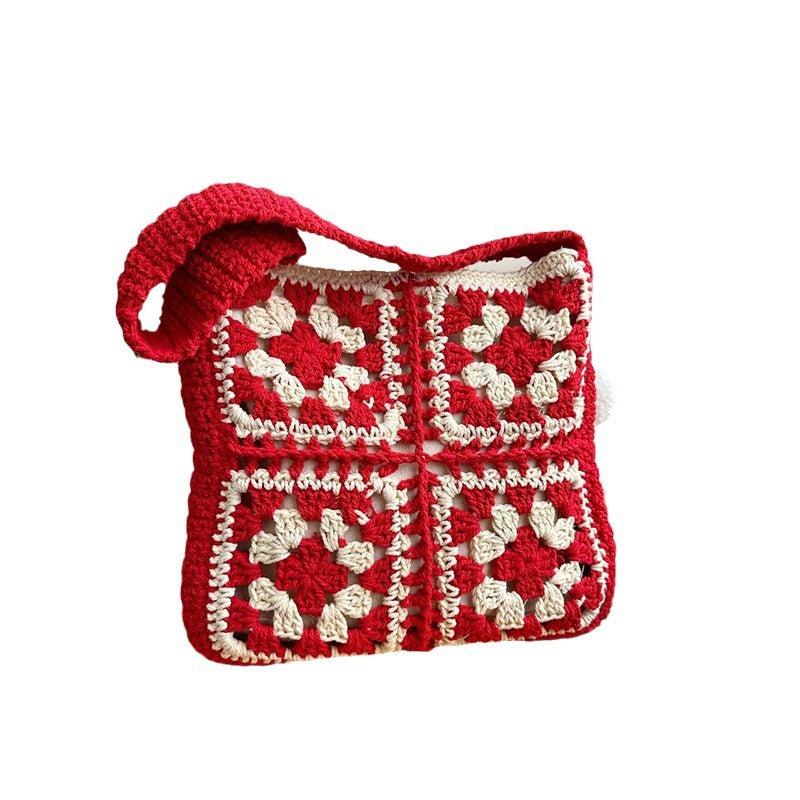 Gehäkelte Umhängetasche mit Folkloristischem Design Brehn