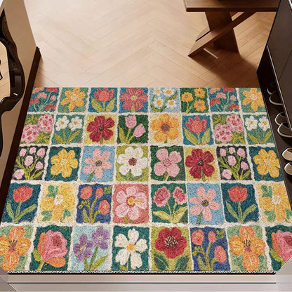 Vintage Blumenmuster Teppich
