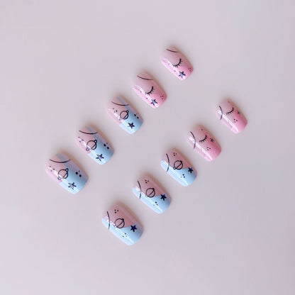Kunstnagelset mit künstlerischen Motiven Brehn
