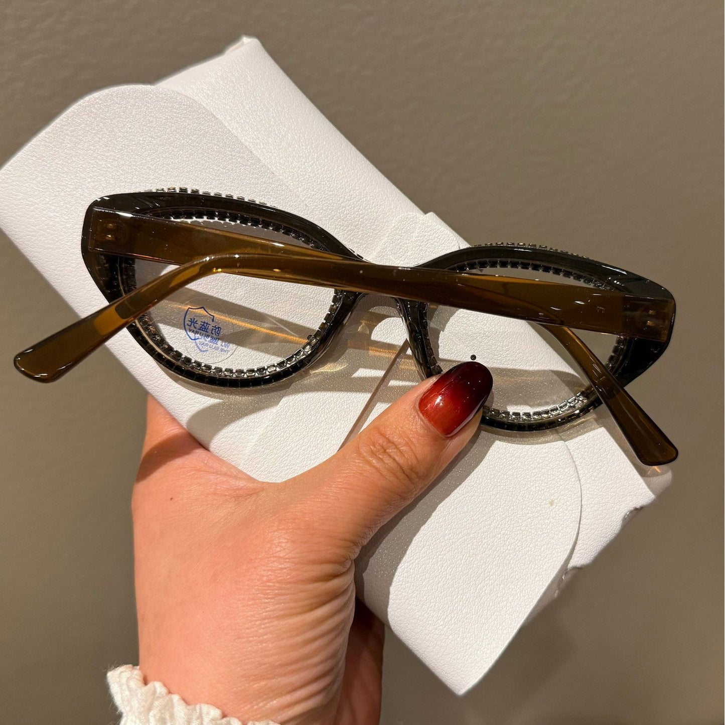 Damen Glitzernde Cat-Eye Sonnenbrille Brehn