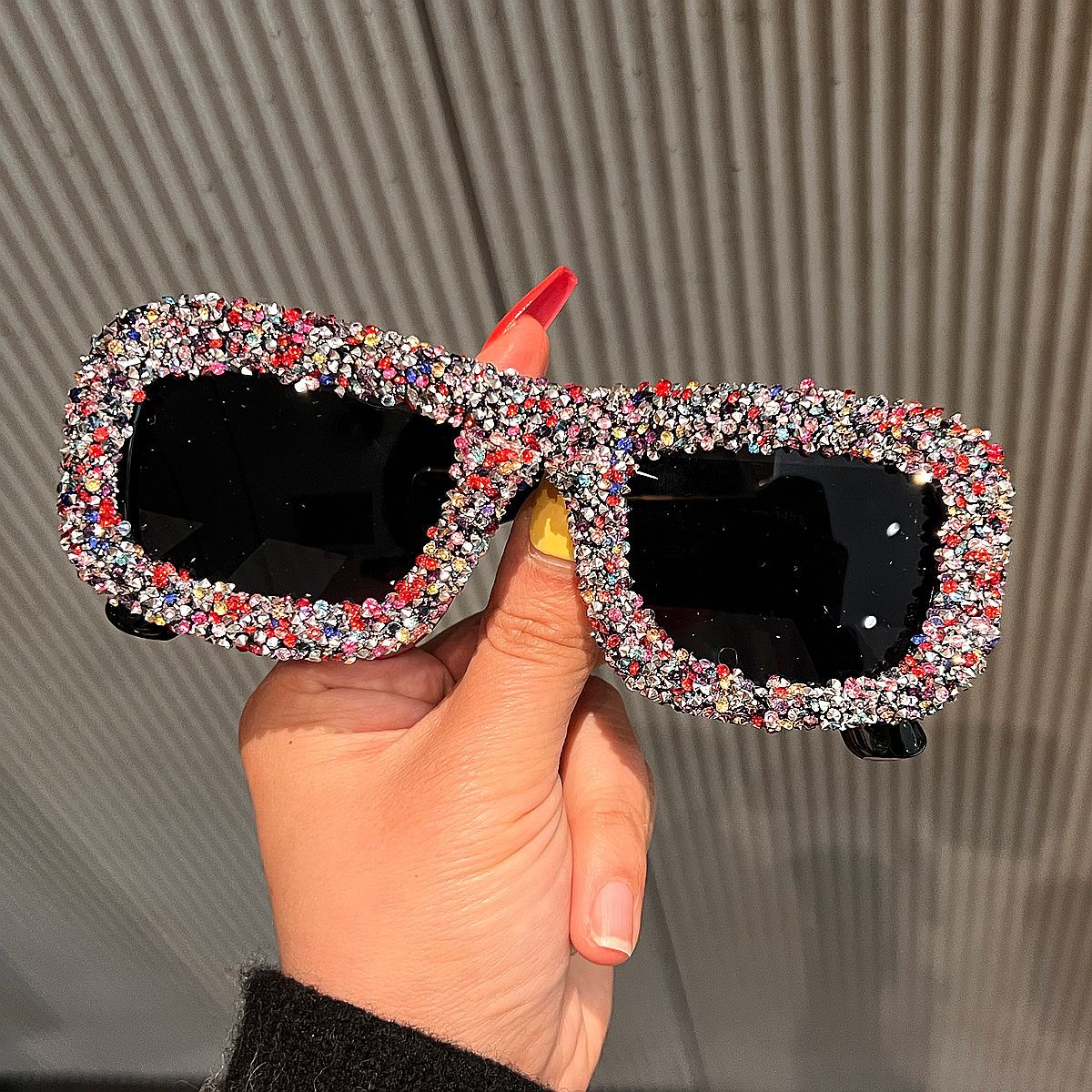 Damen extravagant verzierte Glamour-Sonnenbrille Brehn