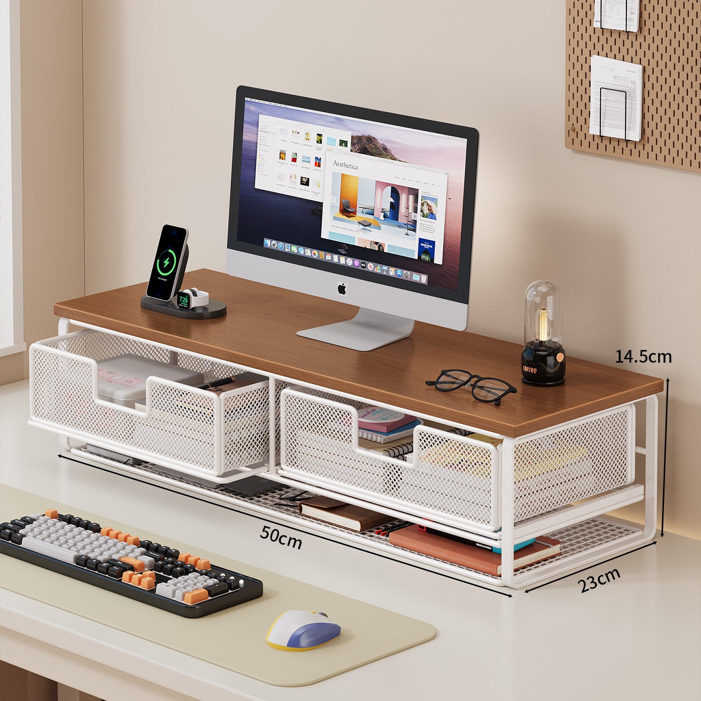 Multi-Funktions-Schreibtisch-Organizer mit Mesh-Speicherboxen Brehn