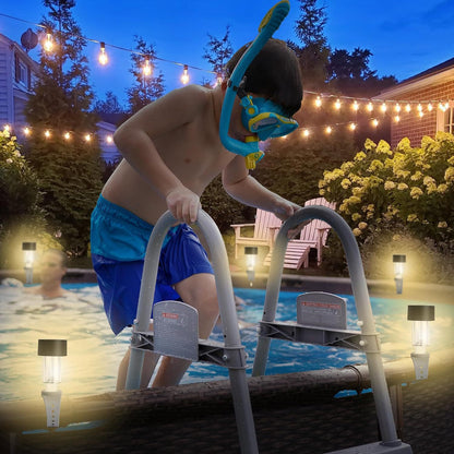 Solarbetriebene LED Clip-On oberirdische Poolrandlichter mit wasserdichten langlebigen Montagesockeln