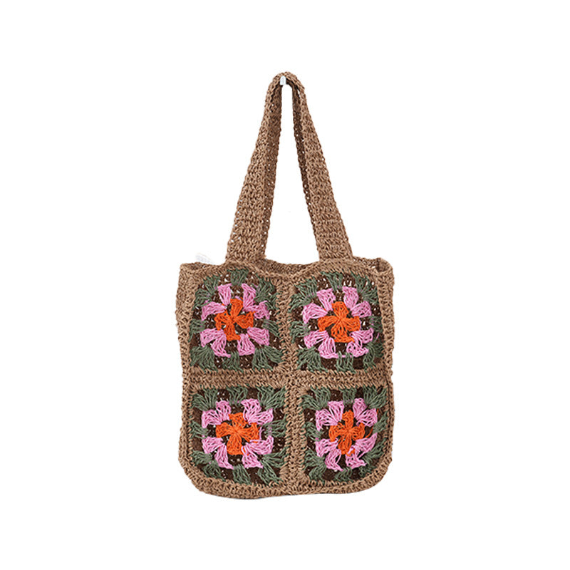 Handgefertigte Crochet-Tasche mit Floralen Mustern Brehn