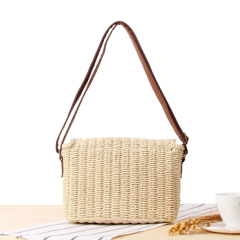 Handtasche Aus Geflochtenem Naturmaterial mit Abnehmbarem Schulterriemen Brehn