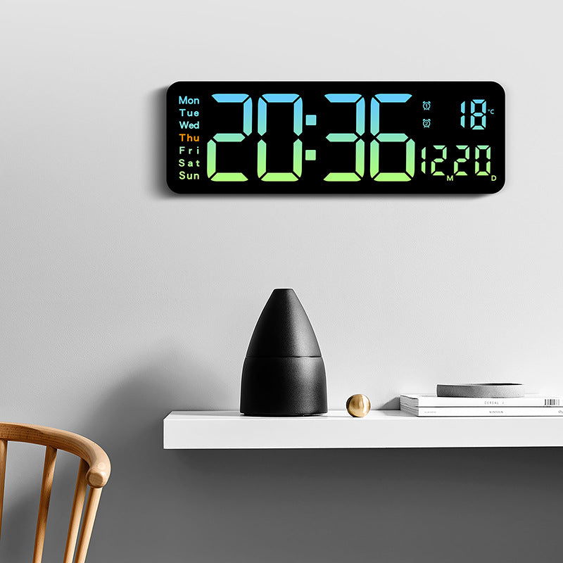 Funkwecker mit großem LED-Display und Temperaturanzeige Brehn