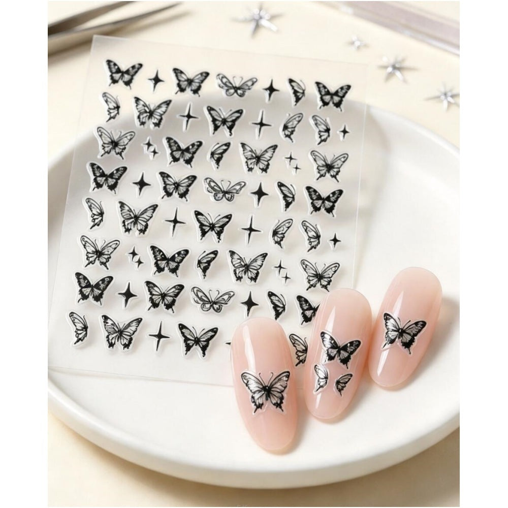 Bunte Schmetterling Nagelkunst Aufkleber