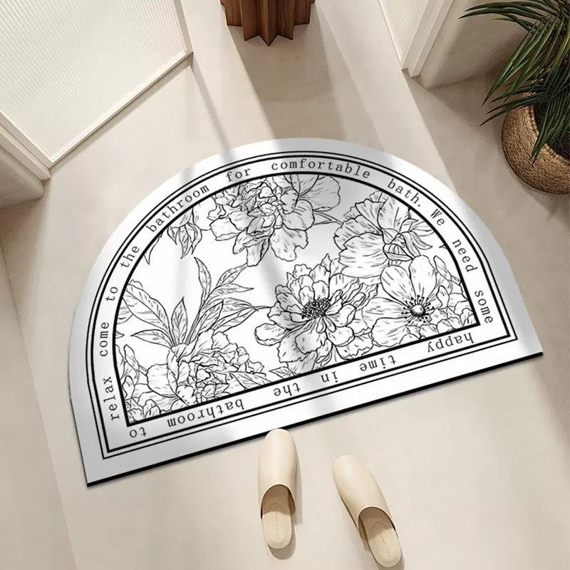 Elegante ländlich inspirierte Badezimmermatte Brehn