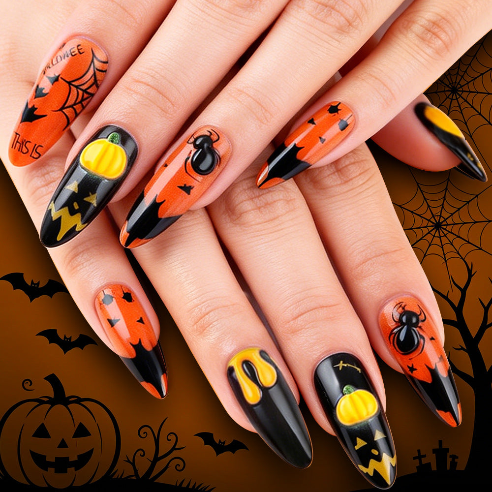 Halloween-Themen Press-On Nägel Brehn