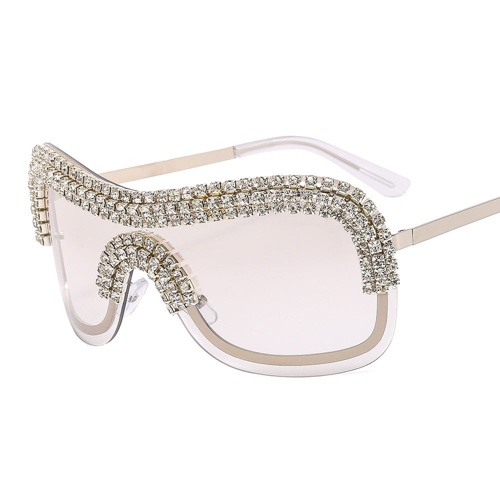 Damen Glamouröse Sonnenbrille mit funkelndem Strassrahmen Brehn