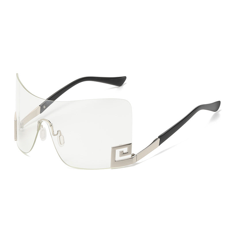 Damen Oversized Shield-Sonnenbrille mit extravagantem Design Brehn