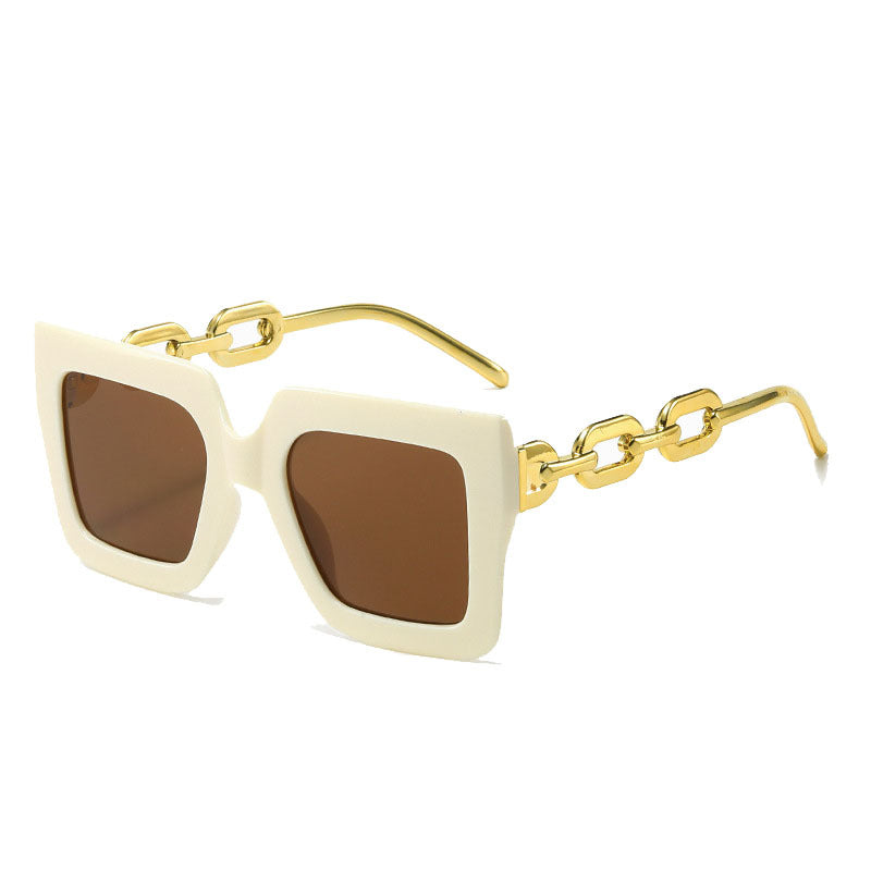 Damen Sonnenbrille mit auffälligem Kettenrahmen Brehn
