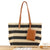 Strohtasche mit Eleganten Ledergriffen Brehn