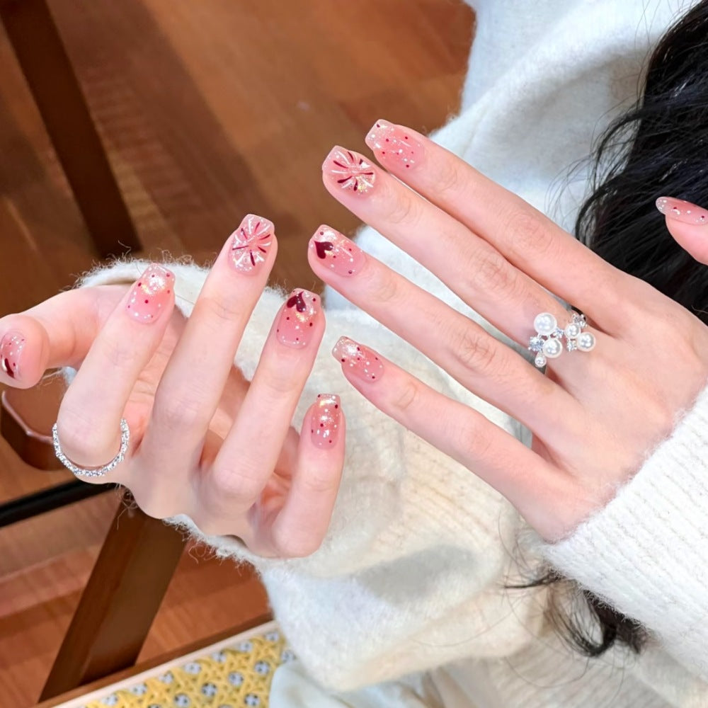 Künstlerisches Floral Press-On Nageldesign Brehn 1787394846