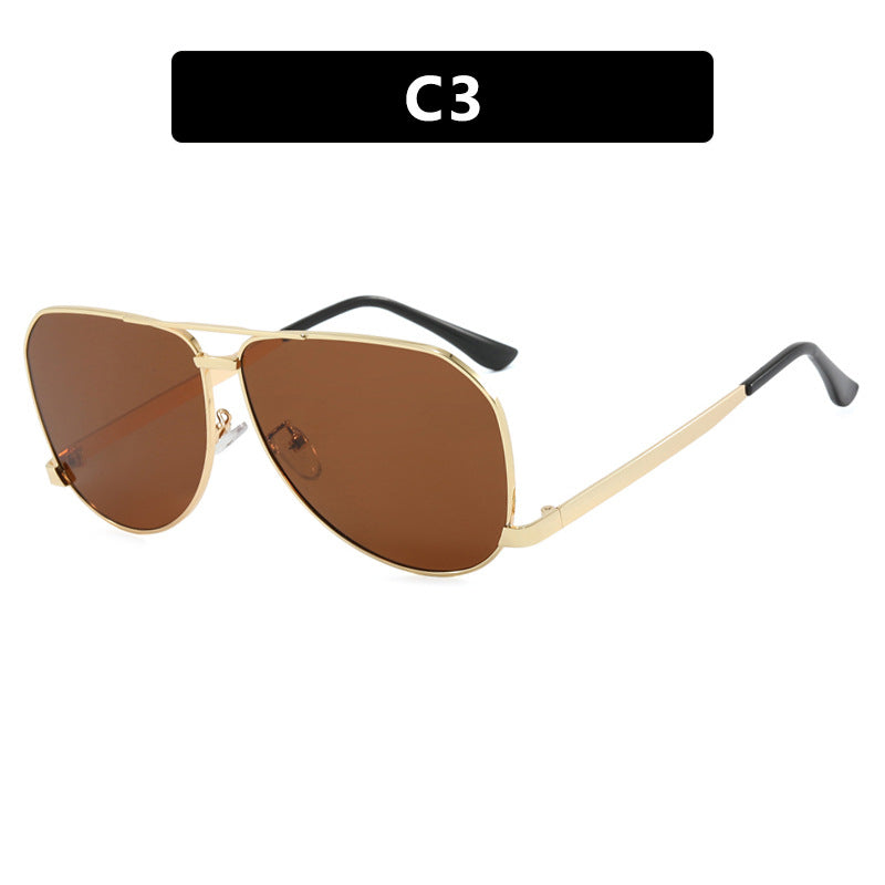 Damen Flugzeug-Sonnenbrille mit modernem Metallrahmen und polarisierten Gläsern Brehn