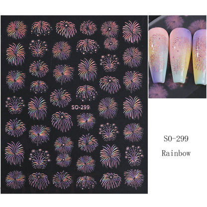 Laser Multi-Design Nagel Kunst Aufkleber Blatt