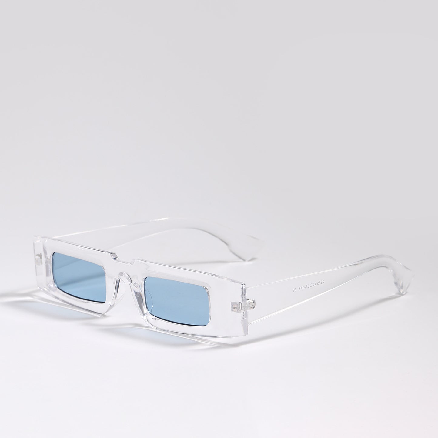 Damen modische geometrische Sonnenbrille mit transparentem Rahmen und polarisierenden Gläsern Brehn