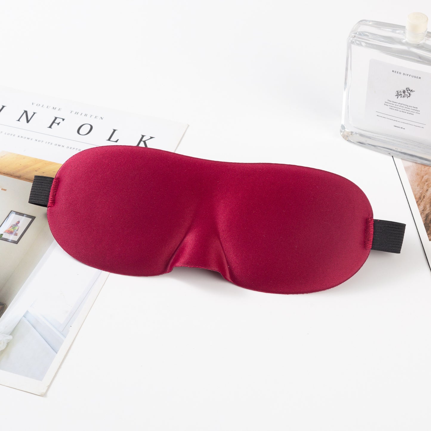 Unisex nan anatomisch geformte Schlafmaske mit geformten Augenmulden, leichtem Schaumkern und elastischem Komfortband Brehn