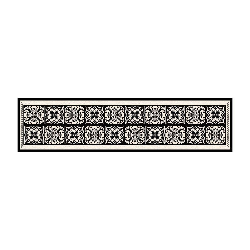 Decorative Stitched-Edge Linen-Blend Table Runner