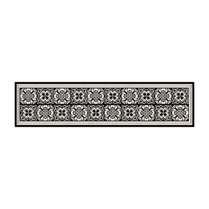 Decorative Stitched-Edge Linen-Blend Table Runner