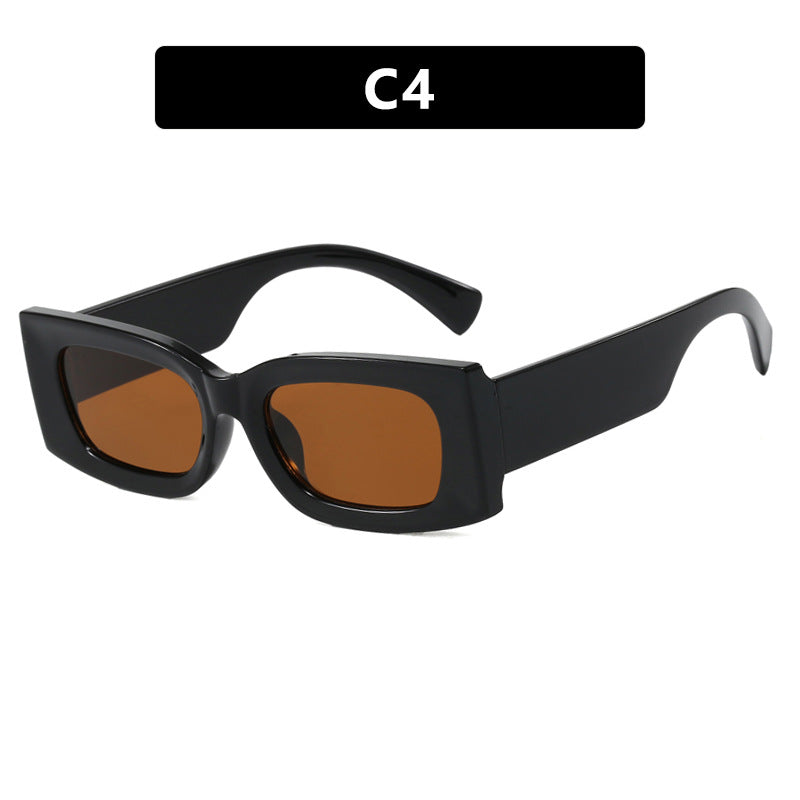 Damen modische quadratische Sonnenbrille mit transparentem Rahmen und schützendem UV-Filter Brehn