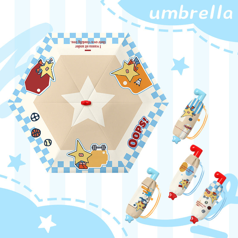 Damen kreativer und verspielter Faltregenschirm mit sportlichem Motiv Brehn