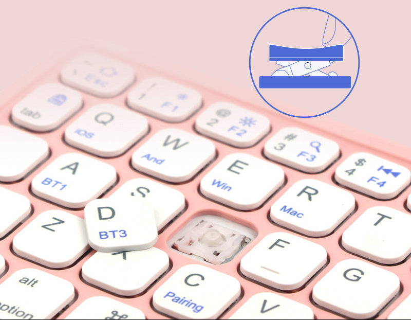 Faltbare Bluetooth-Tastatur mit Touchpad Brehn