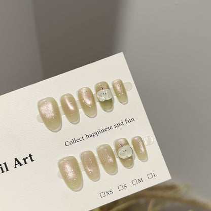 Elegantes Glitzer-Press-On-Nagelkunst-Set
