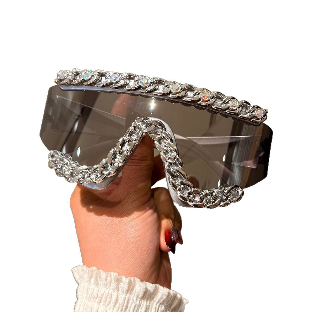 Damen Fashion-Schutzbrille mit glamourösen Kristallverzierungen Brehn