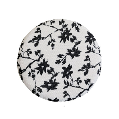 Rundes Sitzkissen mit gesteppter Polsterung, floralem Jacquard‑Bezug und Anti‑Rutsch‑Rückseite Brehn
