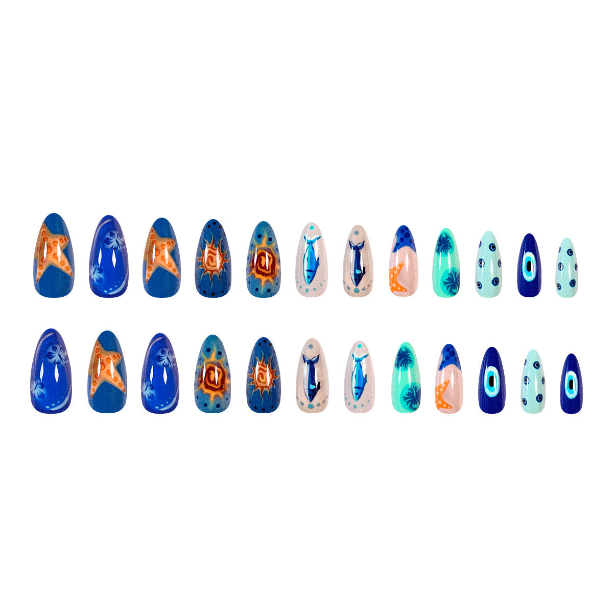 Kreative Aquatische Nagelkunst Brehn