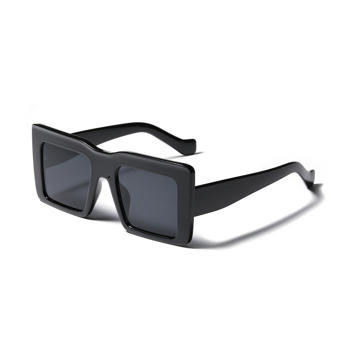 Damen quadratische Sonnenbrille mit transparentem Rahmen und UV-Schutz Brehn