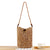 Handtasche Aus Handgewebtem Naturmaterial mit Dekorativem Verschluss Brehn