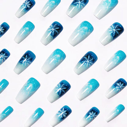 Winter-Themen Ombre-Nagelkunst Brehn