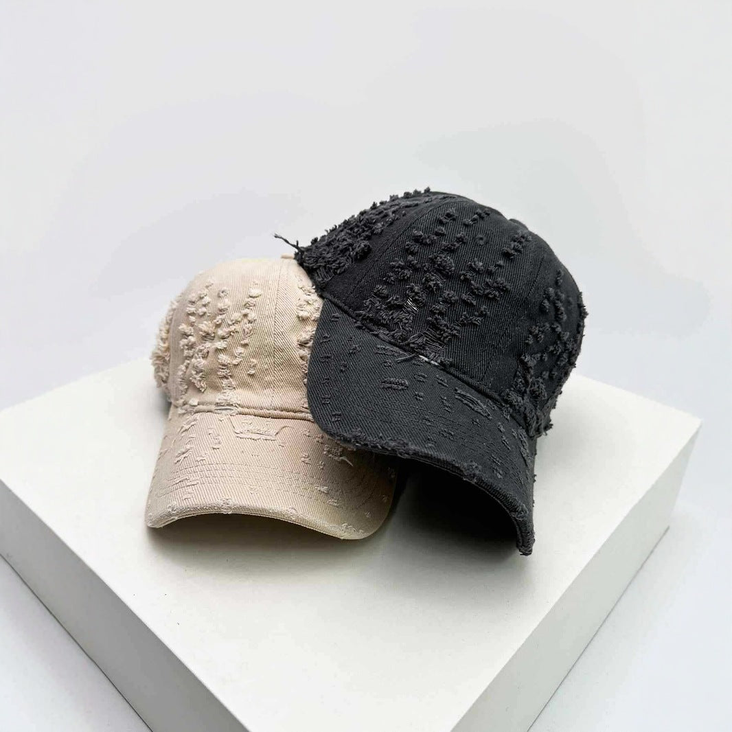 Damen Distressed Texturiertes Baseball Cap Brehn