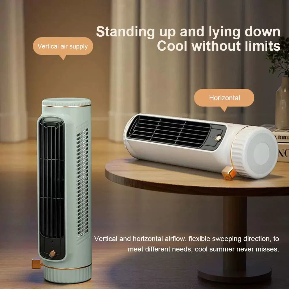 Unisex Einheitsgröße kompakter vertikaler Desktop-Breeze-Turmventilator mit nachfüllbarem Mini-Reservoir, USB-Ladung und Sticker-Pack Brehn