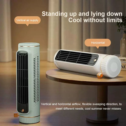 Unisex Einheitsgröße kompakter vertikaler Desktop-Breeze-Turmventilator mit nachfüllbarem Mini-Reservoir, USB-Ladung und Sticker-Pack Brehn
