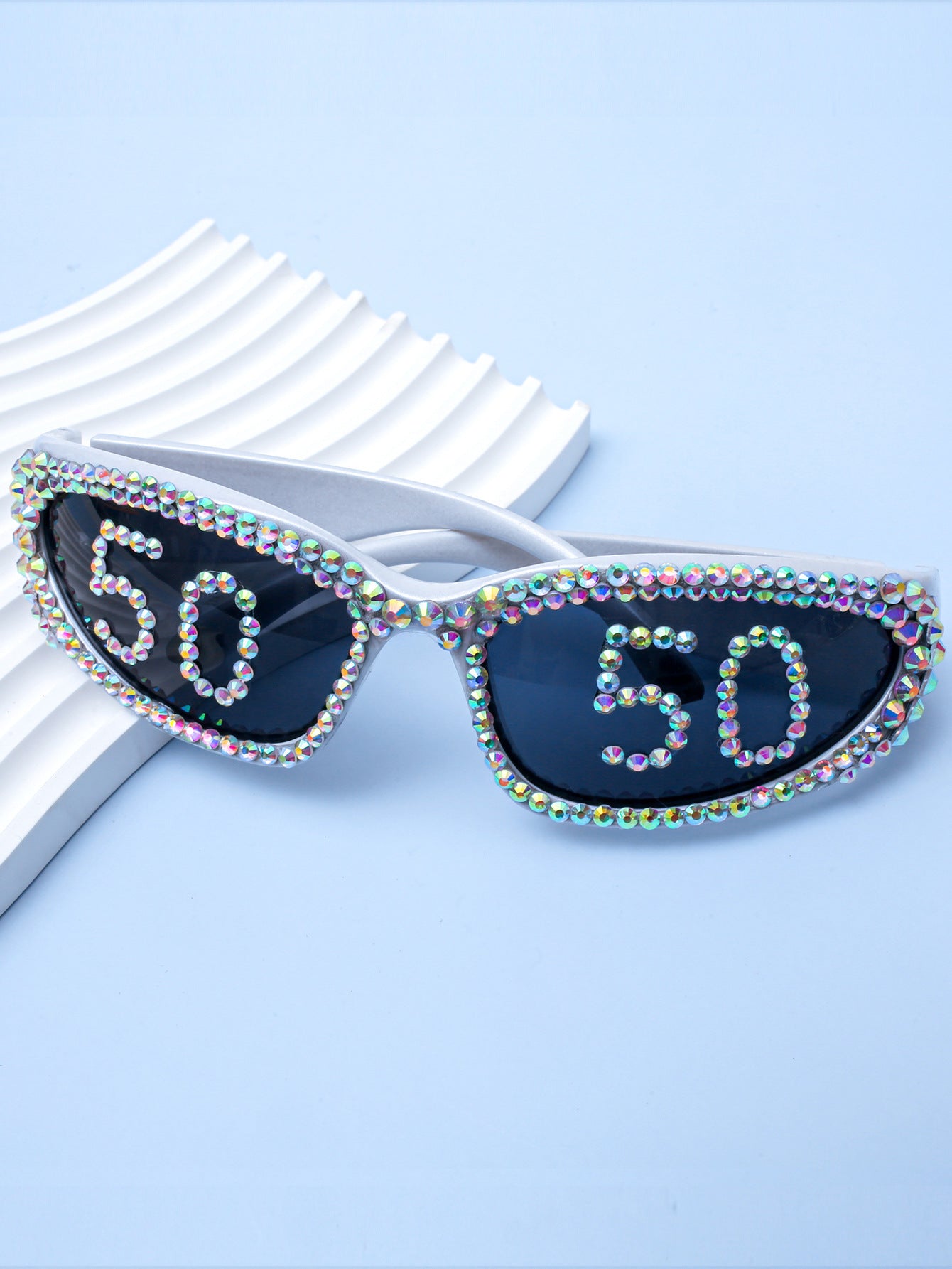 Statement Swarovski-Kristall verzierte Sonnenbrille Brehn