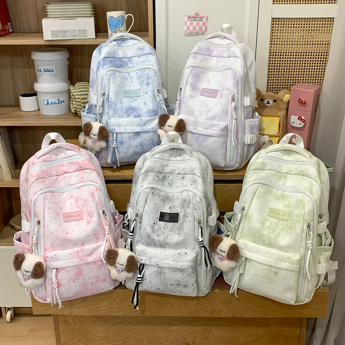 Stylische Sternmuster-Rucksack Brehn 1791205965