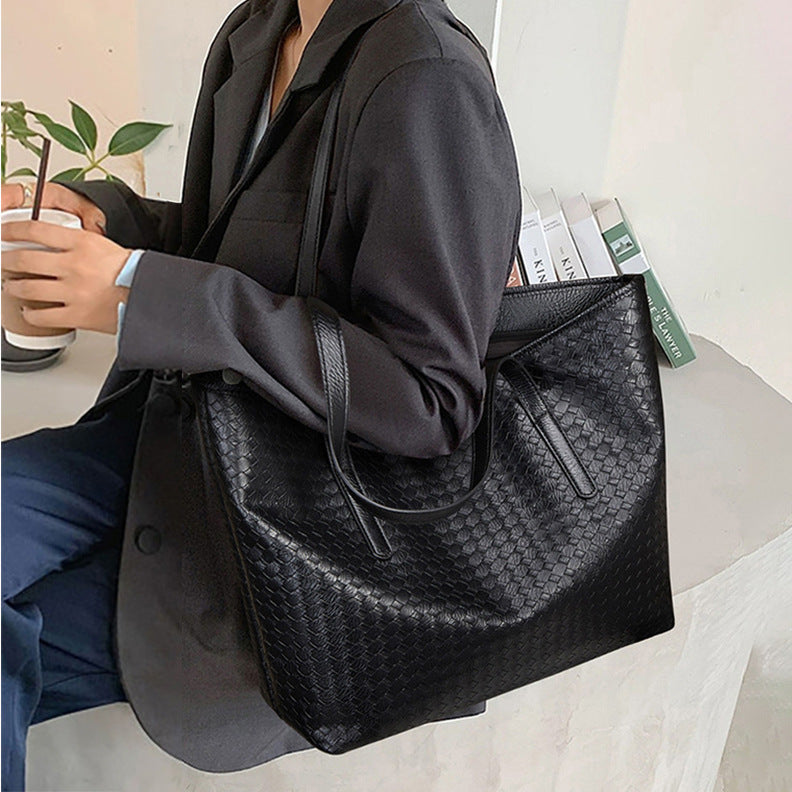Woven Leather Tote Bag Brehn
